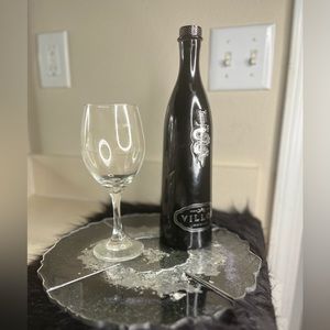 🎁Black Luxury Silver Leaf resin coaster set - Gift